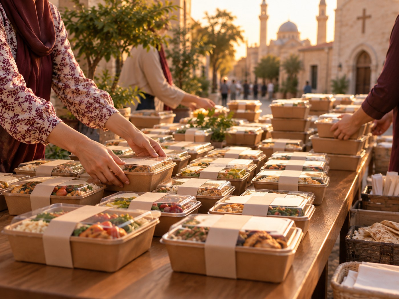 تجهيز وجبات المائدة